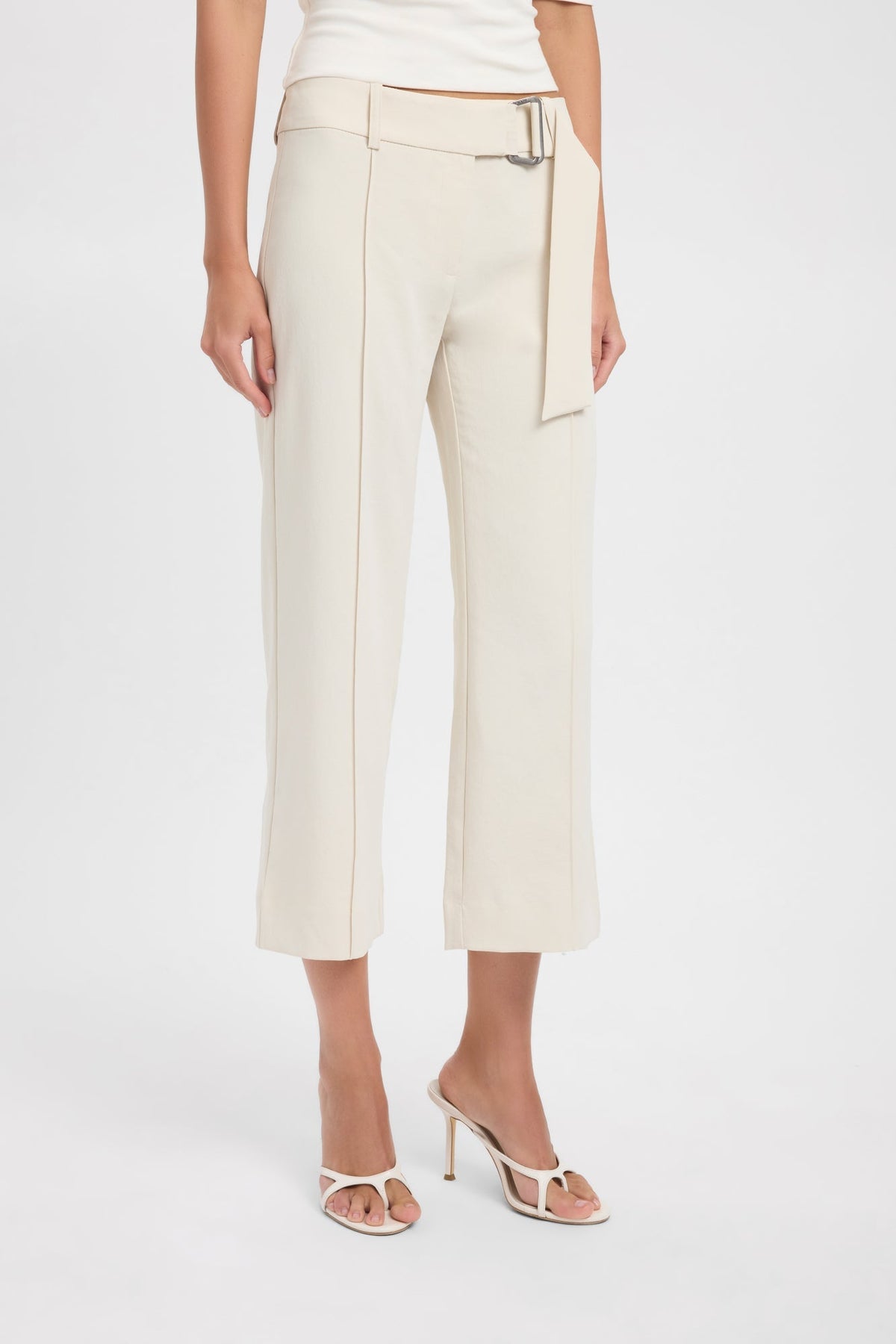 Opal Pin Tuck Capri