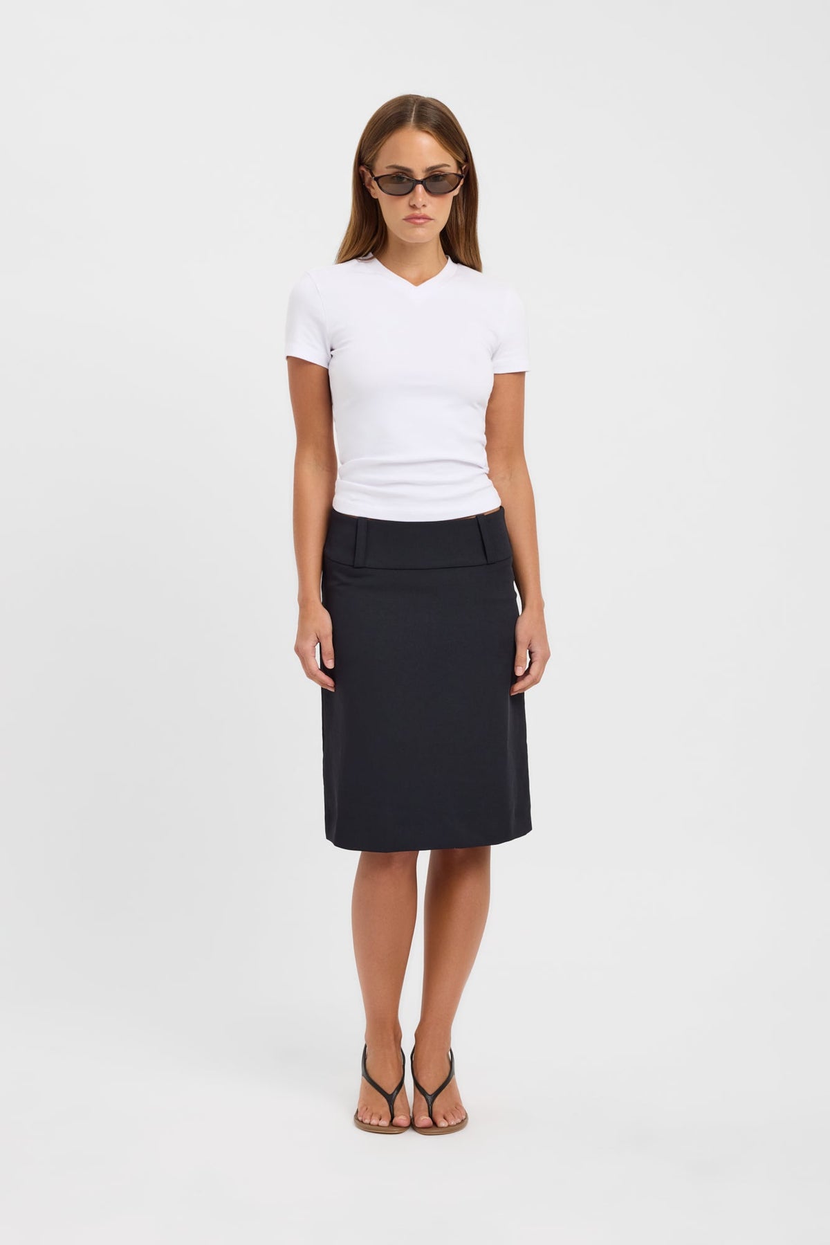 Ariel Low Rise Midi Skirt